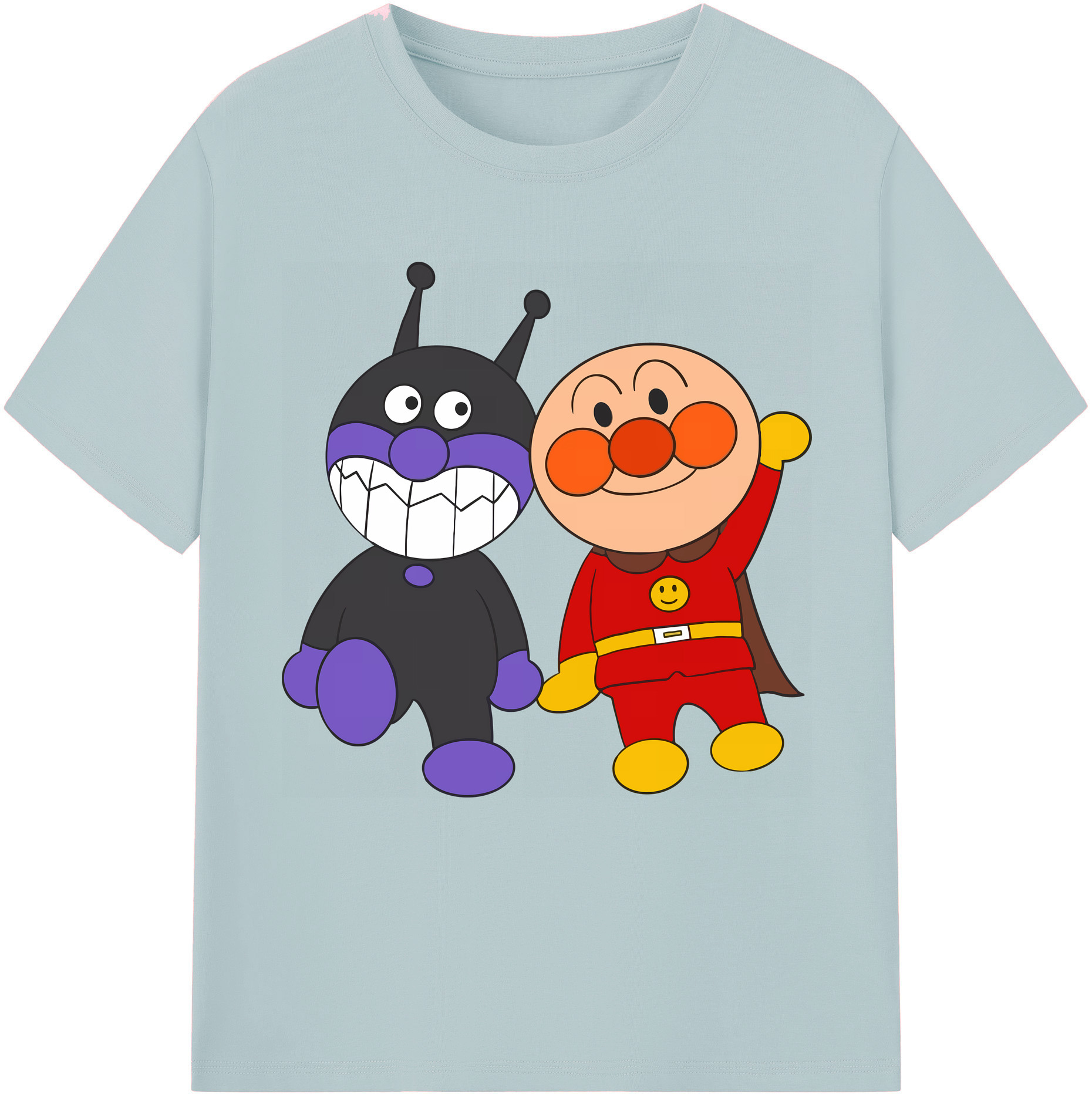 （画像用） アンパンマン Anpanman 綿100％半袖Tシャツ（フロントプリント）